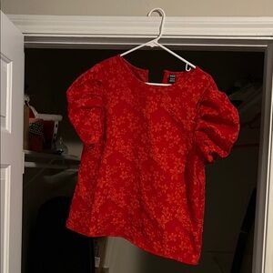Red Floral Kids Top
